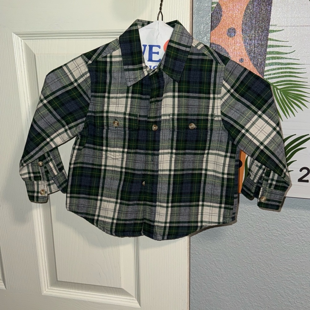 Green Button Down LongSleeve
